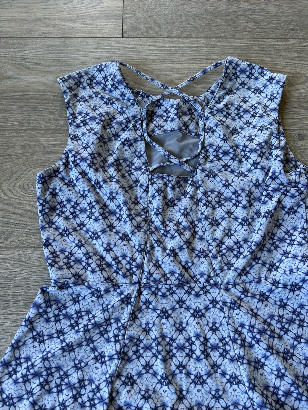 Title Nine Steadfast Diamalete Sleveless Printed Athletic Dress Tidal Wave sizeM - Picture 5 of 11